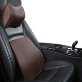 Memory Foam Car Lumbar Back Support Cushion & Headrest Pillow