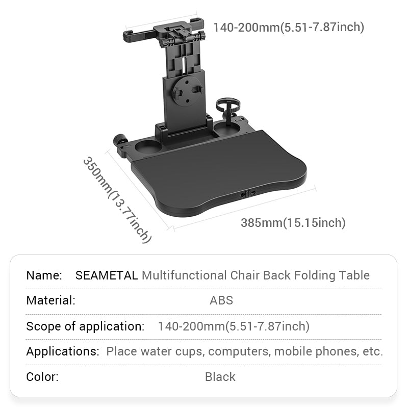 Car Auto Back Seat Folding Table Tray Food Drink Cup Holder Stand