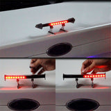 Mini Car Rear Spoiler Light 12V Flashing Warning Light Adjustable Universal Car Tail Lights