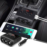 Car Cigarette Lighter 12V Auto Charger 4 USB Socket Splitter Universal