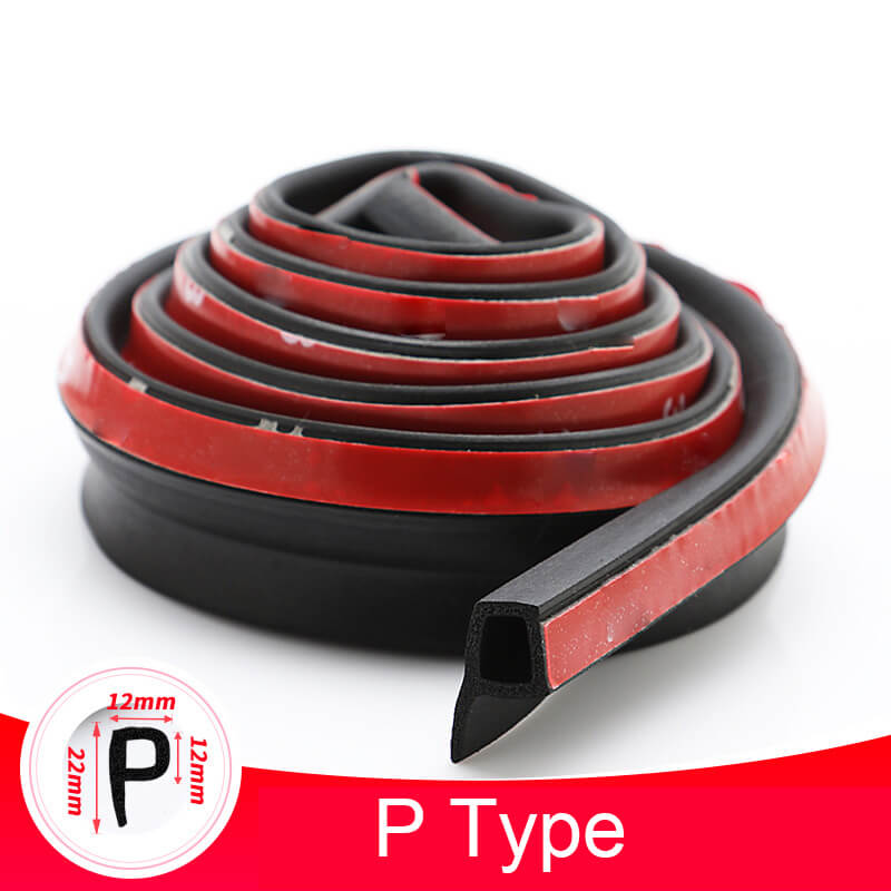 Car Door Seal Strip D Z P Type Noise Insulation Anti-Dust Auto Rubber Sealing Strips