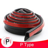 Car Door Seal Strip D Z P Type Noise Insulation Anti-Dust Auto Rubber Sealing Strips