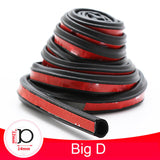 Car Door Seal Strip D Z P Type Noise Insulation Anti-Dust Auto Rubber Sealing Strips