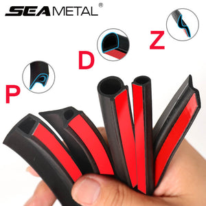 Car Door Seal Strip D Z P Type Noise Insulation Anti-Dust Auto Rubber Sealing Strips