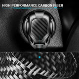 Car Engine Start Stop Button Decor Ring Trim Cover Cap Anti-Scratch