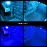 4Pcs LED Car Foot Lights Ambient Lamp 12V Auto Interior Decorative Atmosphere Light