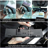 Car Rearview Mirror, Wide Angle Anti-Glare, Clip on Auto Rear View Mirror, HD Clear Convex Surface
