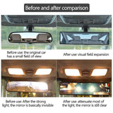 Car Rearview Mirror, Wide Angle Anti-Glare, Clip on Auto Rear View Mirror, HD Clear Convex Surface
