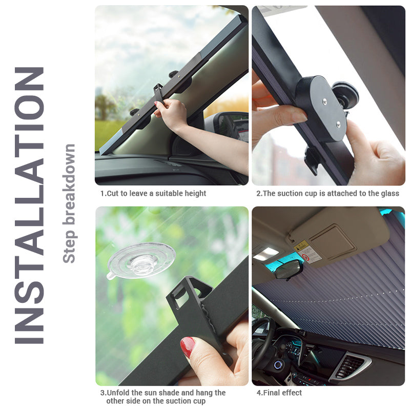 Car Window Retractable Sunshade Anti-UV Foldable Windshield Sunshade