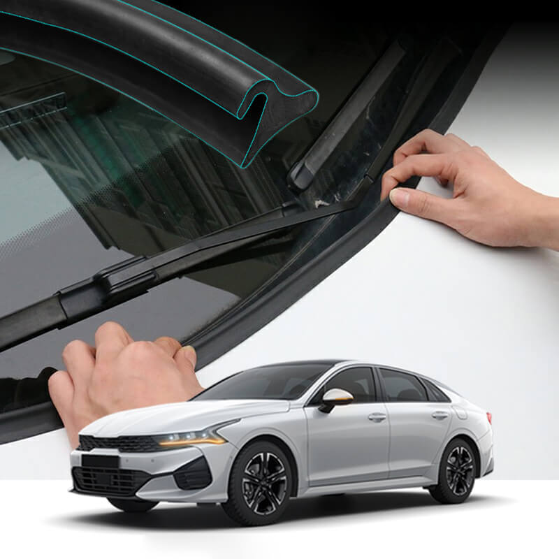 1.8M Car Rubber Strip Car Windshield Guide Strip for Hood Wind Guide Trim Universal Vehicle Spoiler
