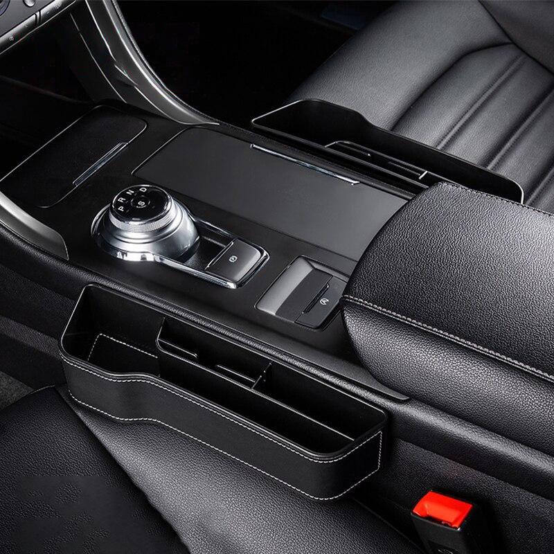 PU Leather Car Seat Gap Box Interior Seat Side Organizer Munti