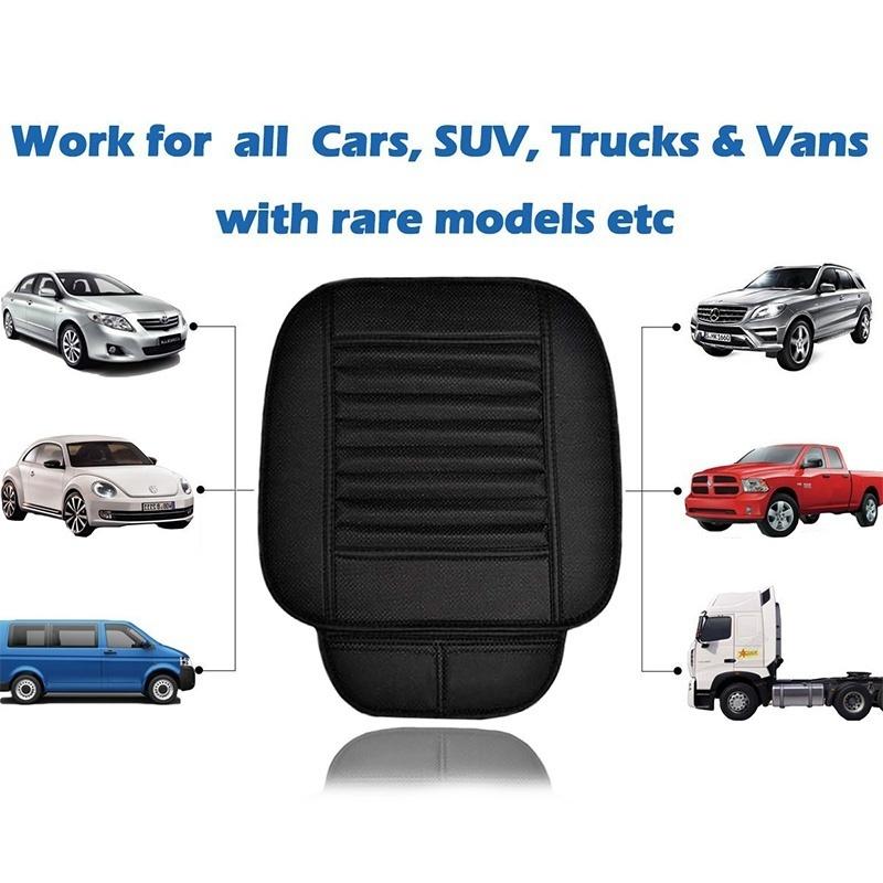 Car Seat Protector Pads Thick Leather Auto Cushion Covers Black