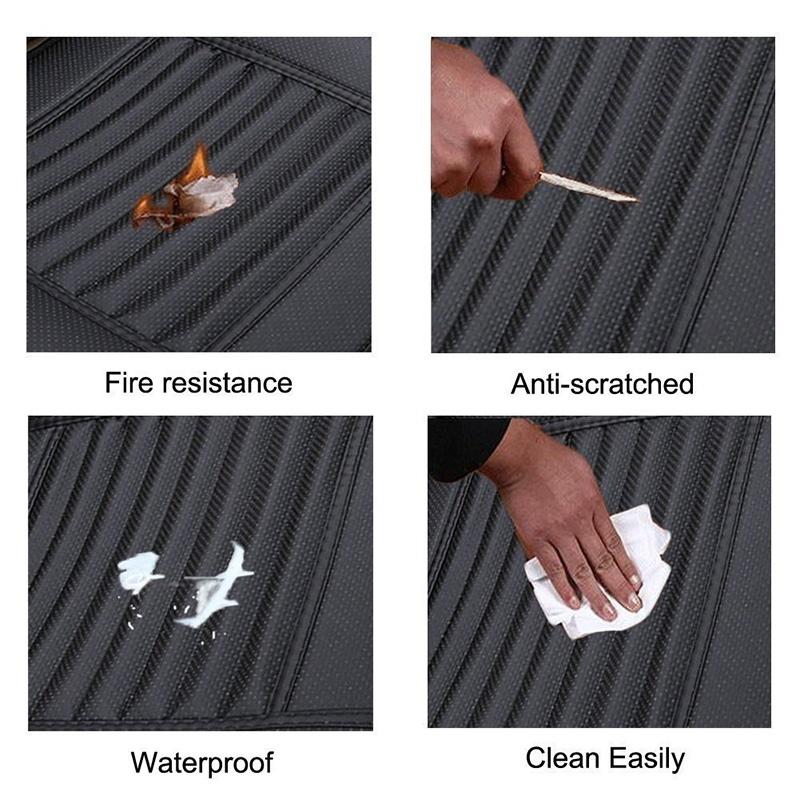 Car Seat Protector Pads Thick Leather Auto Cushion Covers Black