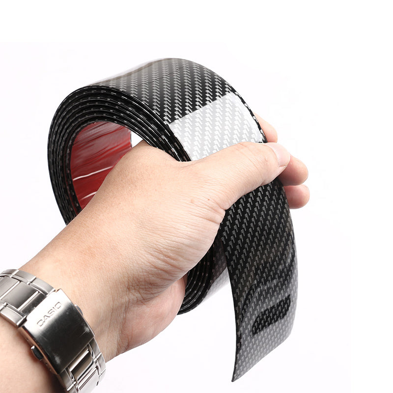 Car Stickers Carbon Fiber Moulding Strip Bumper Strip Door Sill Protector