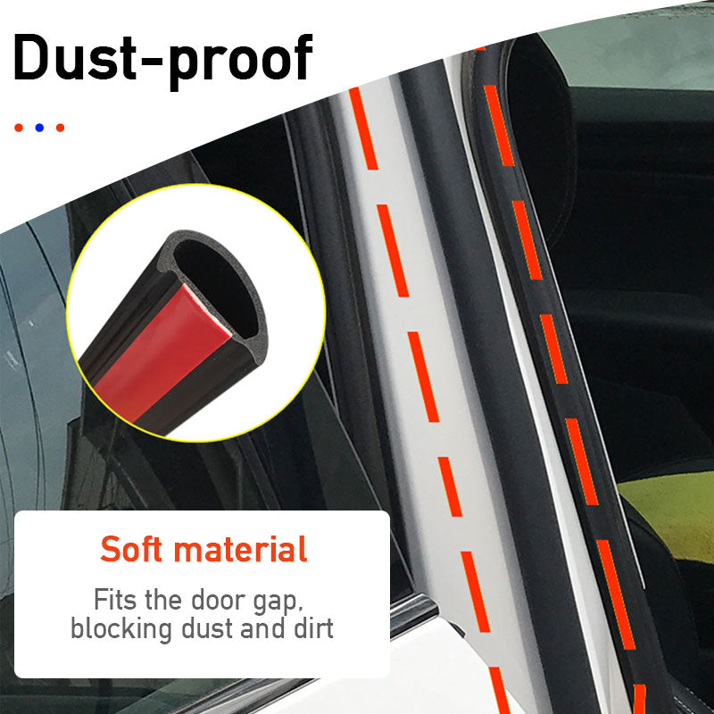 Car Door Rubber Seal Strip Filler Weatherstrip For B Pillar Protection