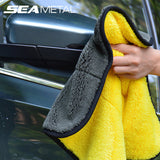 3Pcs Car Wash Towels Microfiber Washing Rag Super Absorbent Auto Drying Cleaning Cloth