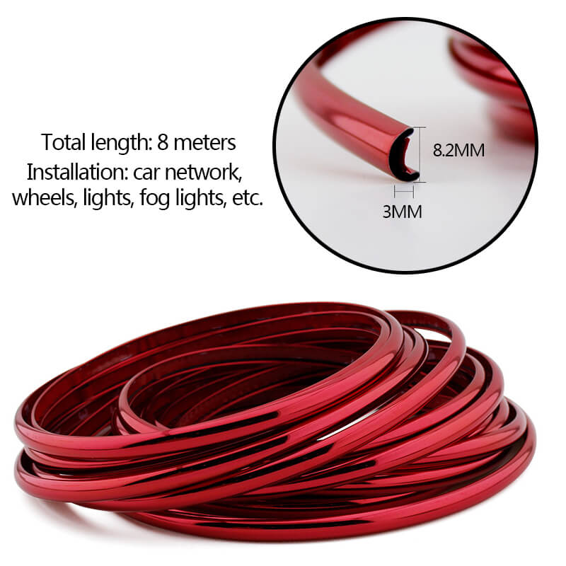 Rim Guard Alloy Wheel Protector Trim Chrome Painted Grille Strip Decals 26ft