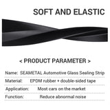 V-shaped Car Window Glass Sealing Strip Noise-reducing Plastic Car Window Seal
