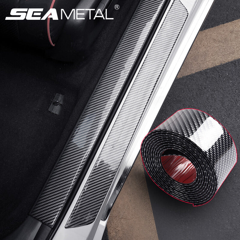 Car Stickers Carbon Fiber Moulding Strip Bumper Strip Door Sill Protector