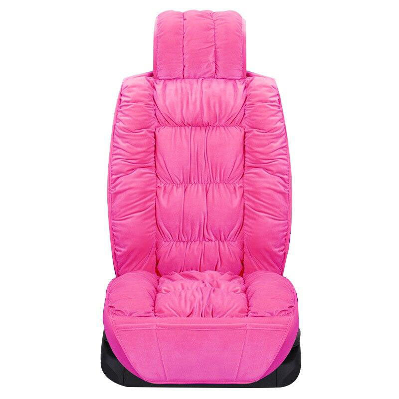 Luxury Thickened Plush Car Seat Cushion Set,Winter Universal Faux Fur Car  Seat Cushions Full Set Fluffy Non-Slip Front And Back Seat Covers Fuzzy Car
