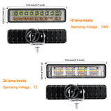 LED Light Bar Highlight Car Work Light 18-24 Lamp Beads Waterproof Off Road Lights