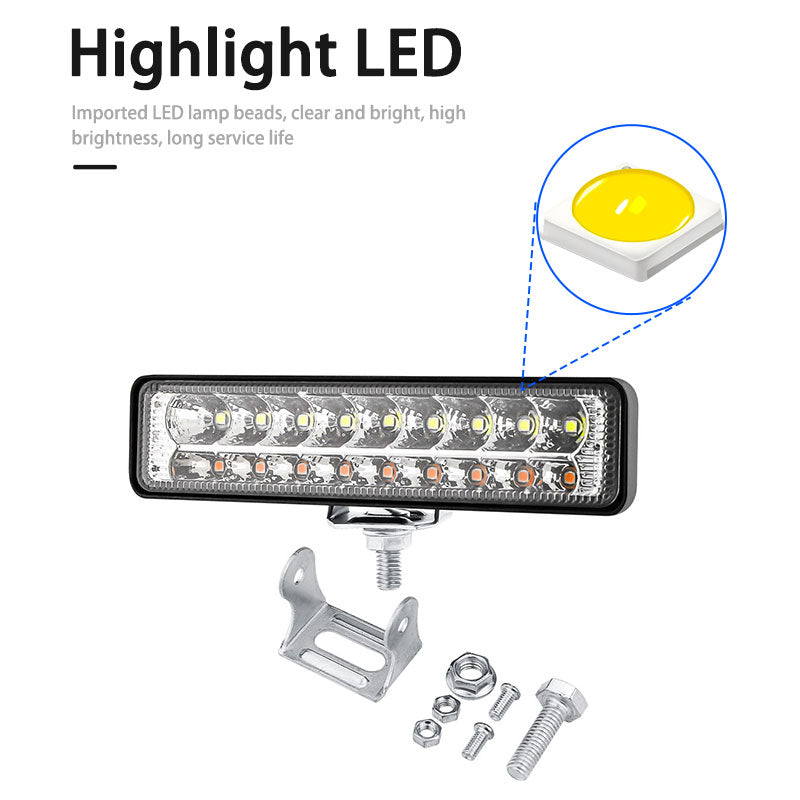 LED Light Bar Highlight Car Work Light 18-24 Lamp Beads Waterproof Off Road Lights