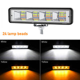 LED Light Bar Highlight Car Work Light 18-24 Lamp Beads Waterproof Off Road Lights