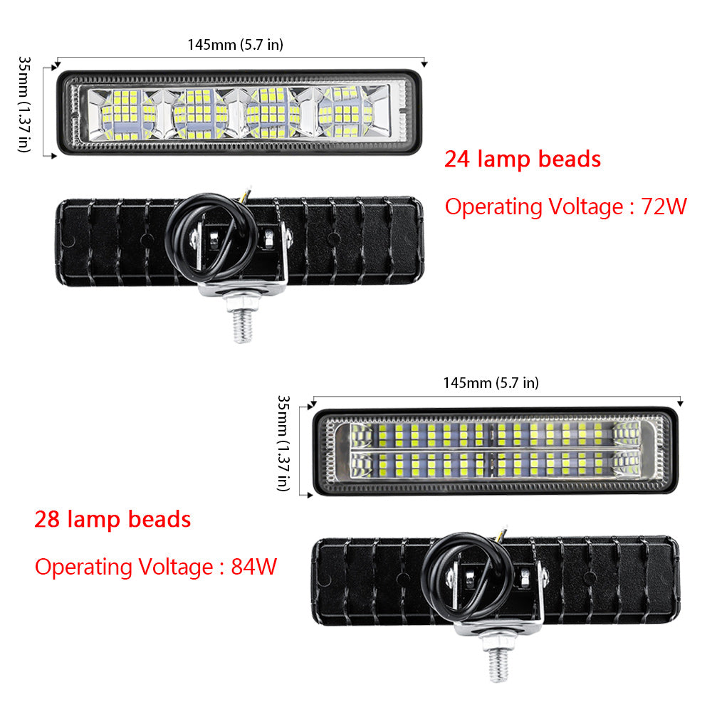 LED Light Bar Highlight Car Work Light 24-28 Lamp Beads Waterproof Off Road Lights