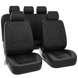 Leather Car Seat Covers Classic Black