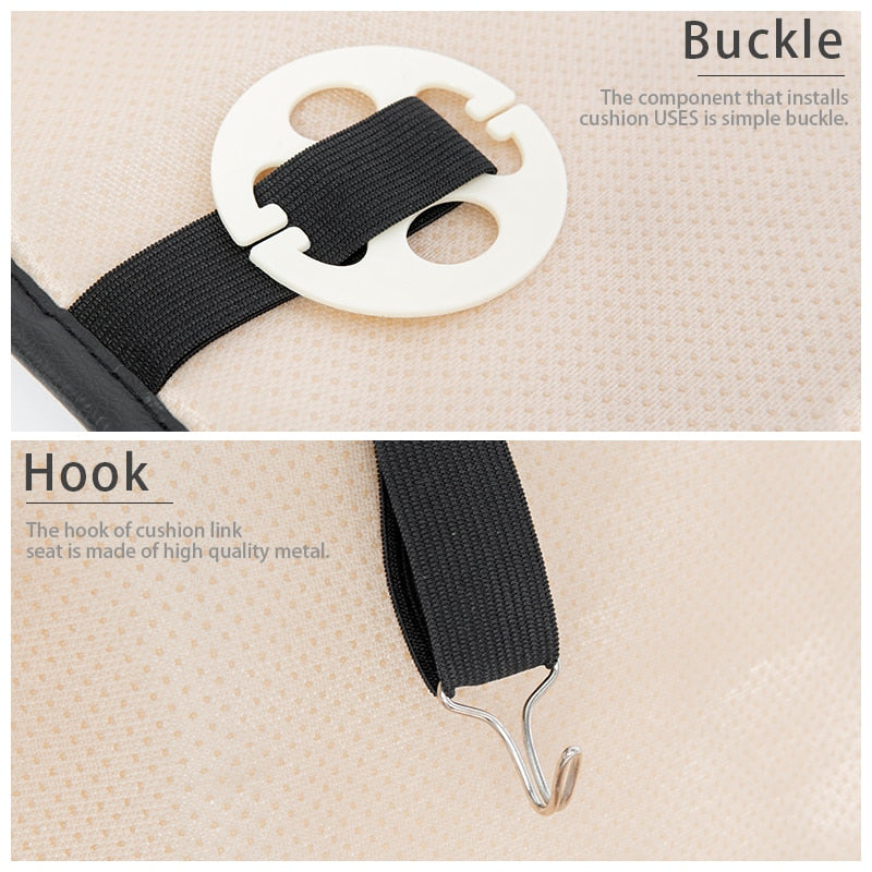 Leather Car Seat Cover for Bottom Only 3D Tailored Universal, Black Image04