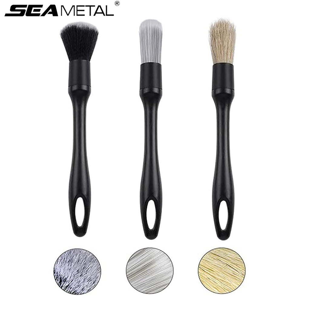 3Pcs Car Detailing Brushes Multifunctional Cleaner Air Outlet Cleaning Kit