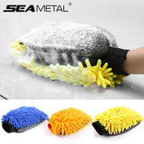 Double-faced Car Wash Microfiber Chenille Gloves for Car Care