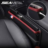 Car Seat Gap Filler Organizers PU Leather Auto Storage Pockets