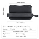 Luxury Car Seat Gap Storage Box Universal PU Leather Seat Gap Filler Car Organizer Bag