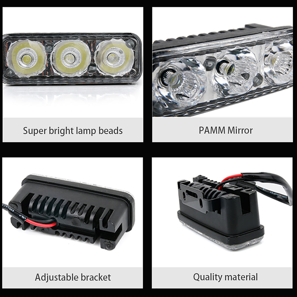 Car Daytime Running Light LED DRL Fog Light 12V 6000k Turn Signal Lamp