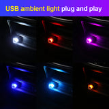 Mini Car Interior Light USB LED Auto Atmosphere Lamp For Car Portable Plug Play