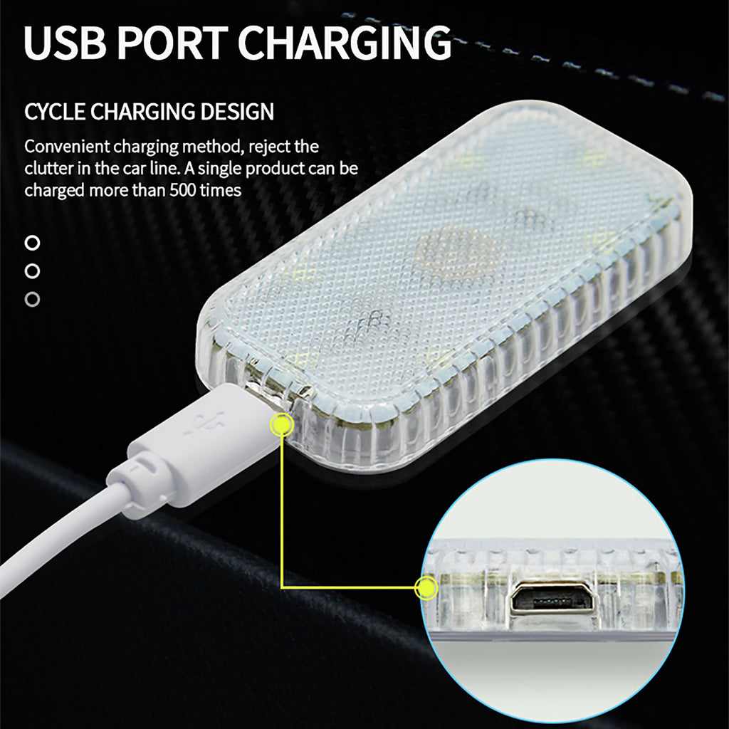 Magnetic Car LED Touch Lights USB Interior Light Wireless Roof Ceiling Reading Lamps