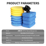 13Pcs Car Foam Sponge Round Auto Detailing Cleaning Tools Wax Applicator Pad