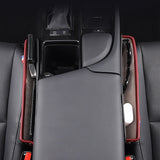 Car Seat Gap Filler Organizers PU Leather Auto Storage Pockets