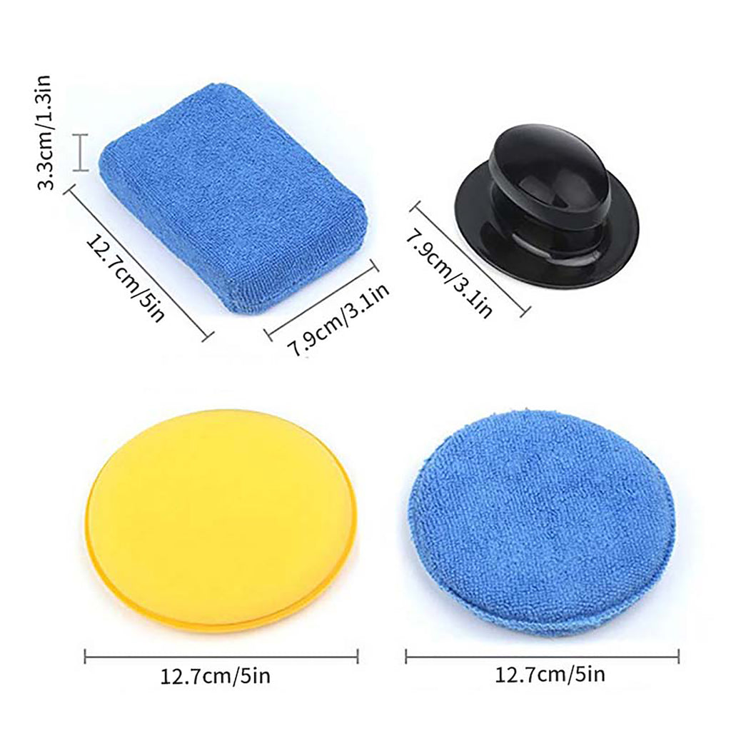 13Pcs Car Foam Sponge Round Auto Detailing Cleaning Tools Wax Applicator Pad