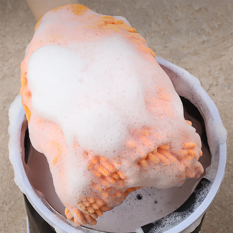 Double-faced Car Wash Microfiber Chenille Gloves for Car Care