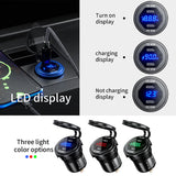 90W Dual USB Car Charger Socket Power Outlet Adapter 12V 24V Fast Charger