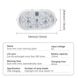 2Pcs Car Opening Door Warning Light Magnetic Auto LED Signal Lamp Strobe Lights