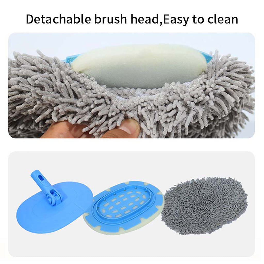 15° Curved Car Wash Brush Telescopic Long Handle Cleaning Mop