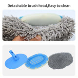 15° Curved Car Wash Brush Telescopic Long Handle Cleaning Mop