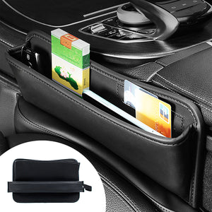 Luxury Car Seat Gap Storage Box Universal PU Leather Seat Gap Filler Car Organizer Bag
