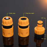 Garden Water Pipe Connectors ABS 1/4'' 1/6'' Hose Coupling Joint 3Pcs SEAMETAL
