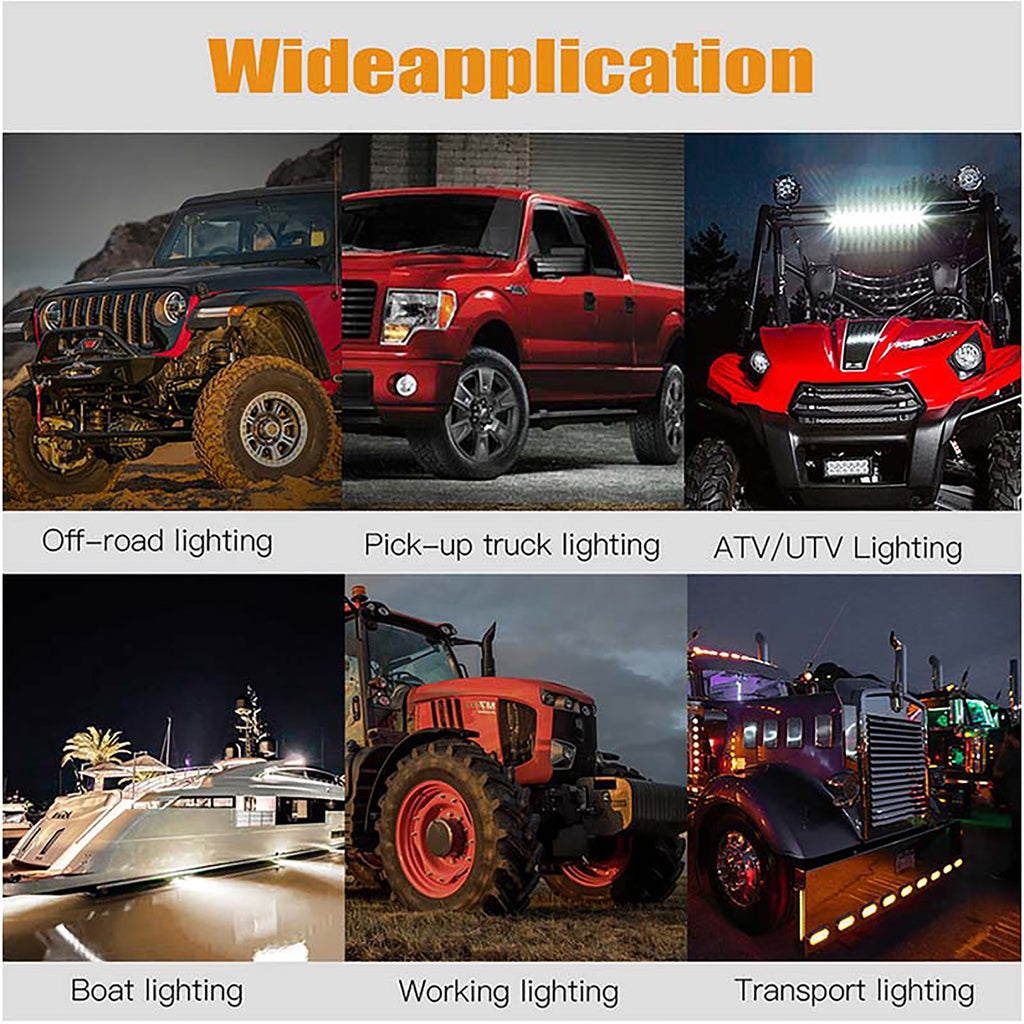 8 inch 60W LED Light Bar 12V 24V LED Bar 6000K Work Light Combo Spot Flood Fog Lamp