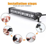 8 inch 60W LED Light Bar 12V 24V LED Bar 6000K Work Light Combo Spot Flood Fog Lamp