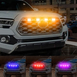 Front Grille LED Lights for Off-Road Pickup SUV Burst Flashing Warning Lamp APP Daytime Running Light